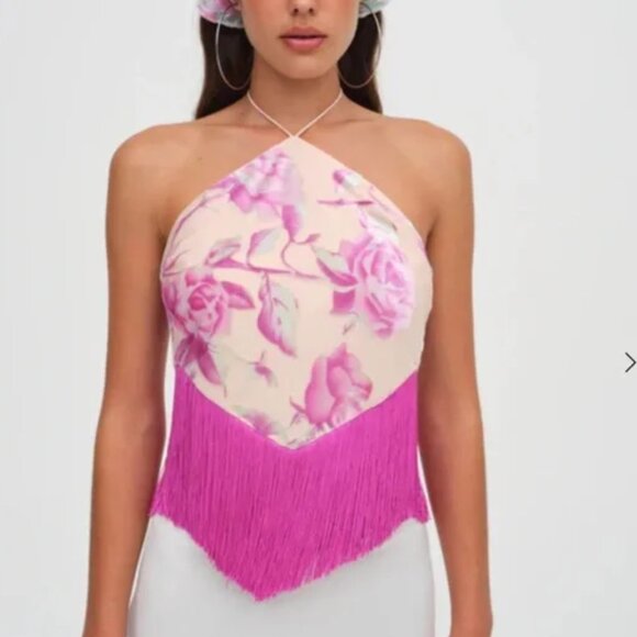 For Love And Lemons Rori Halter lined top size S - Picture 1 of 5